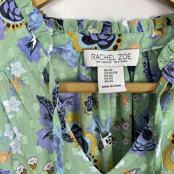 Rachel Zoe Floral Boho Peasant Blouse - Picture 6 of 14